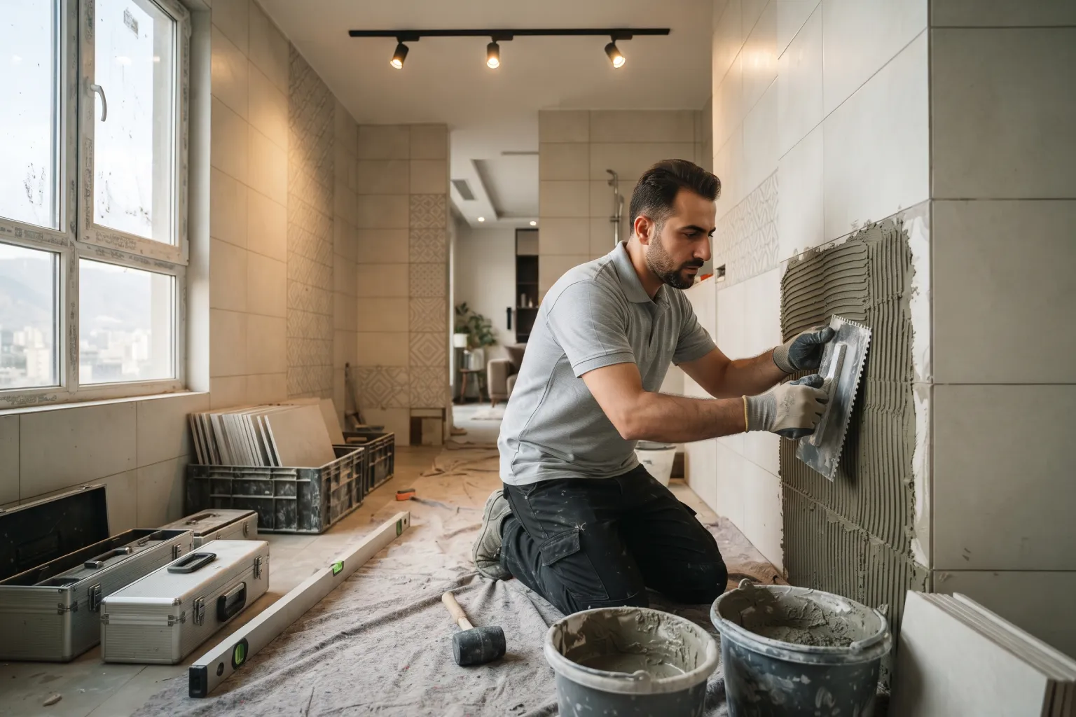 نصب کاشی جدید روی کاشی قدیمی؛ چسب مناسب و روش اجرا
